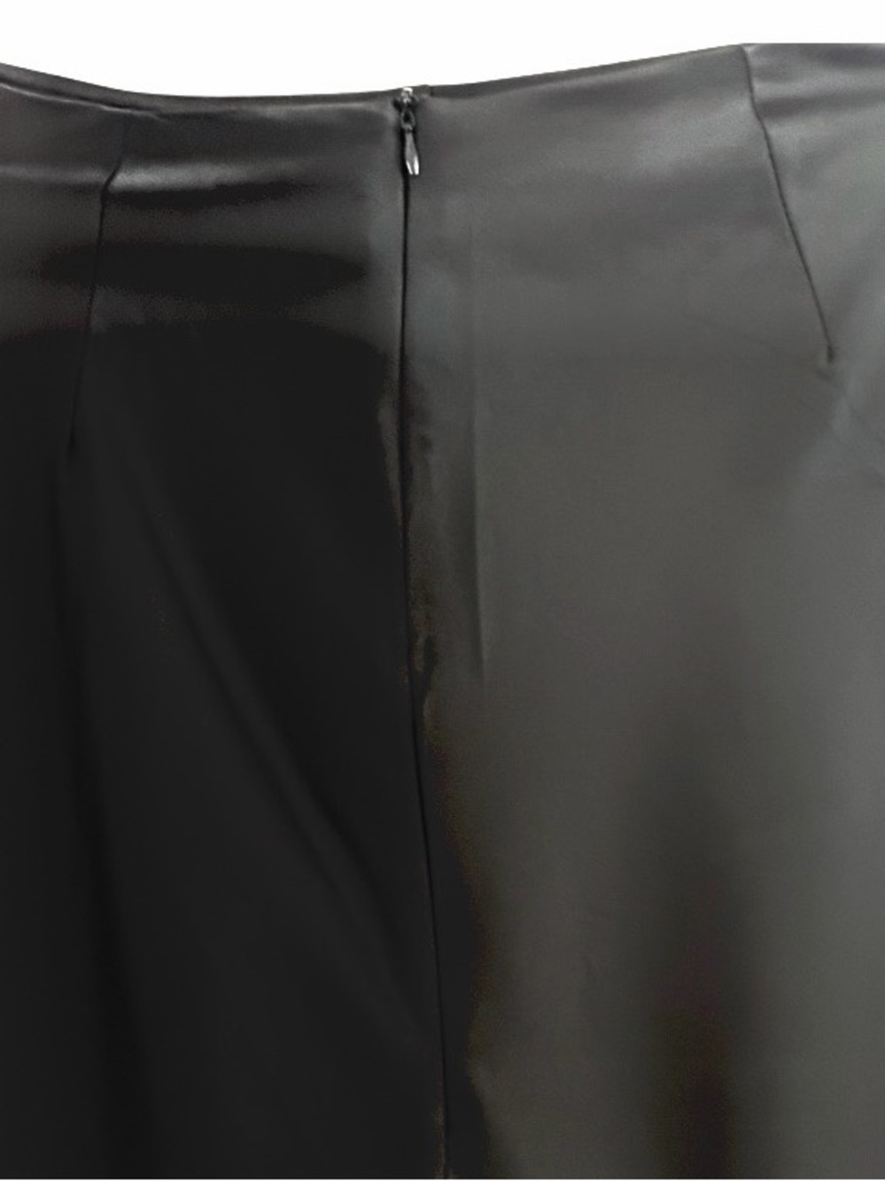 Black Elegant Floor Length Satin Maxi Slip Skirt Size M - Picture 7 of 10